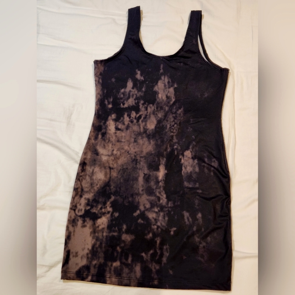 Affliction Bodycon Skull Dress Black/Gray Mini Dress - Picture 3 of 4